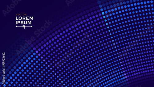 Abstract Digital Blue Dots Business or Science Background. Medical Research or Tech Innovation Online Webinar Presentation Event. Conference or Forum Vector Illustration Backdrop.