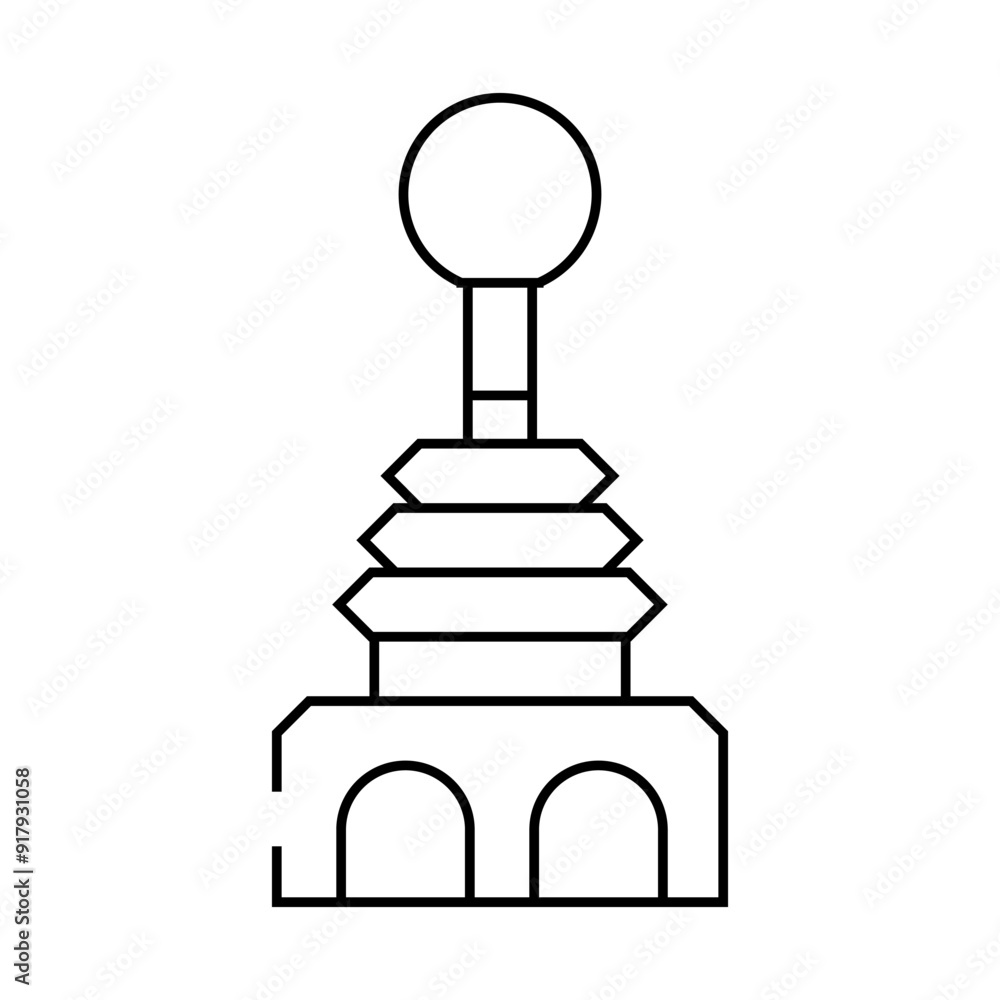 joystick switches line icon vector. joystick switches sign. isolated contour symbol black illustration joystick switches line icon vector. joystick switches sign. isolated contour symbol black illustration