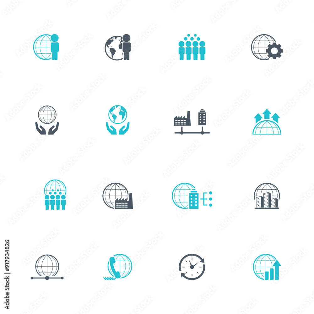 Universal business management and human resources icon set. Universal icons for web and mobile. Vector. Universal business management and human resources icon set. Universal icons for web and mobile. Vector.
