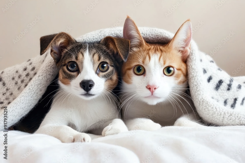 Cozy companionship of dog cat blanket Cozy companionship of dog cat blanket