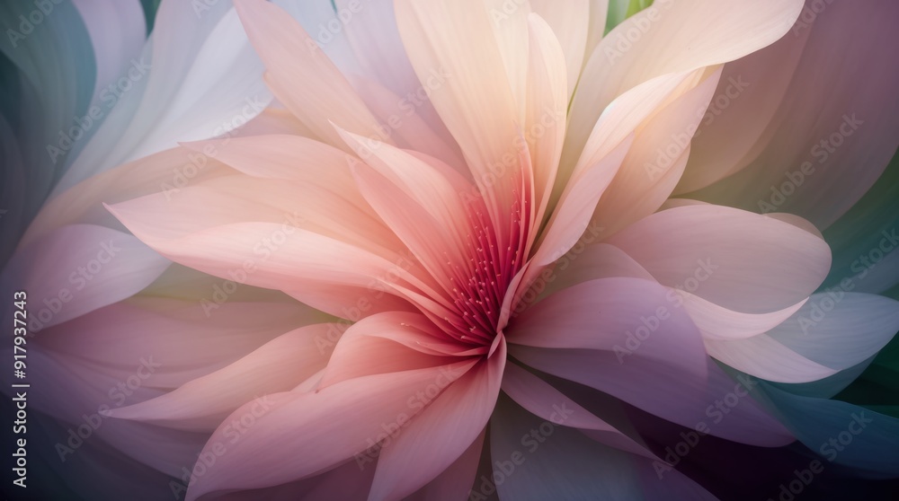 Abstract design in pink and blue with a soft flowing feel Abstract design in pink and blue with a soft flowing feel