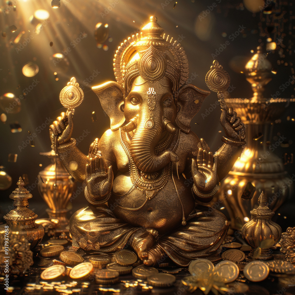 Fototapeta premium decorative lord ganesha sculpture