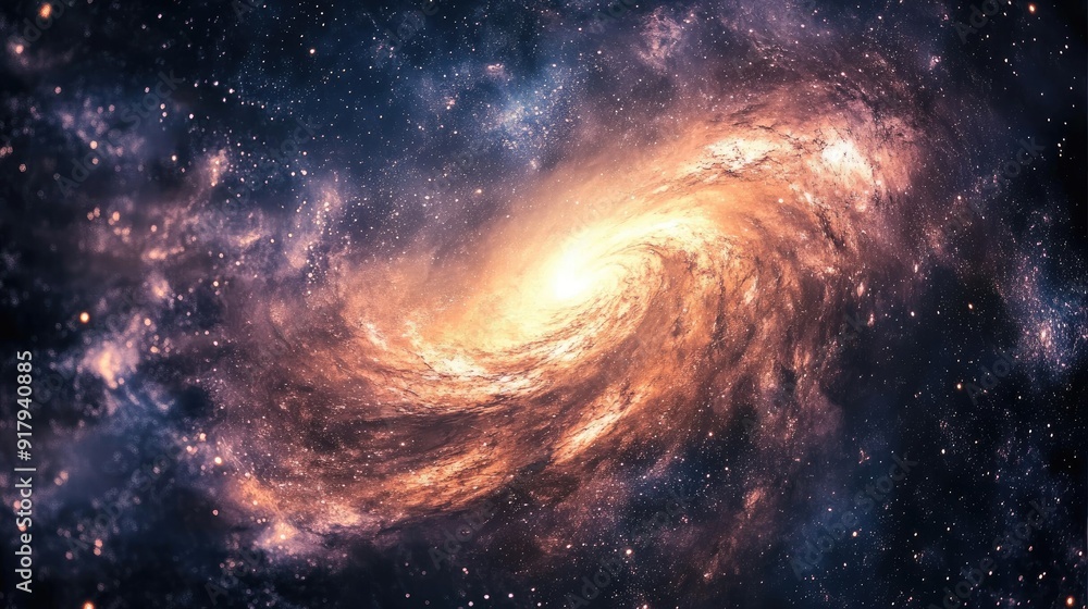 A stunning image of a distant galaxy, with swirling stars and cosmic dust creating a breathtaking space scene. A stunning image of a distant galaxy, with swirling stars and cosmic dust creating a breathtaking space scene.