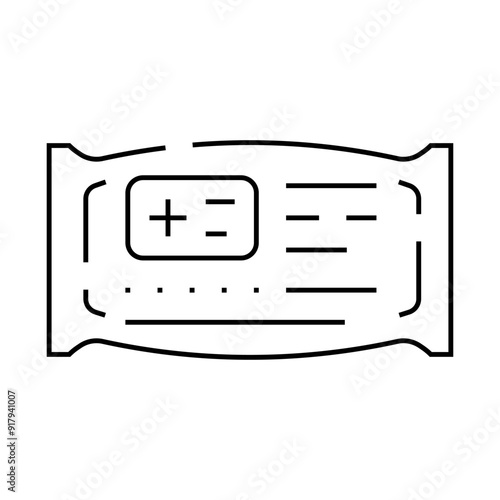 medical wipes line icon vector. medical wipes sign. isolated contour symbol black illustration
