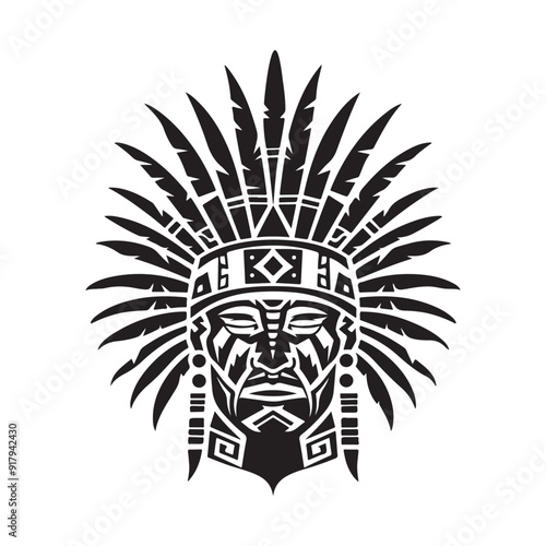 Extraordinary lovely Native aboriginal Design emblem stock illustration vector image