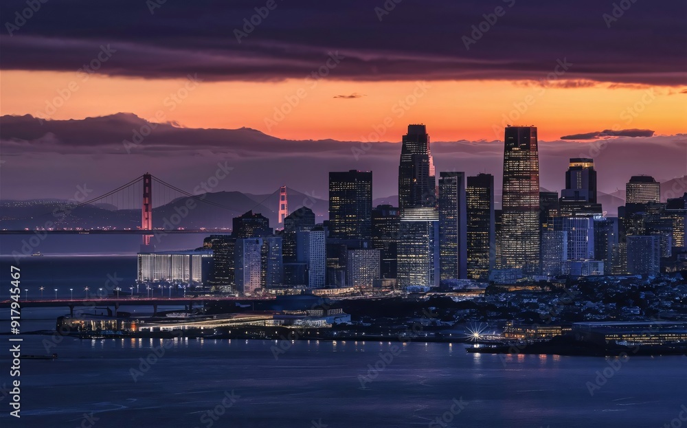 Fototapeta premium San Francisco, California, USA Skyline.