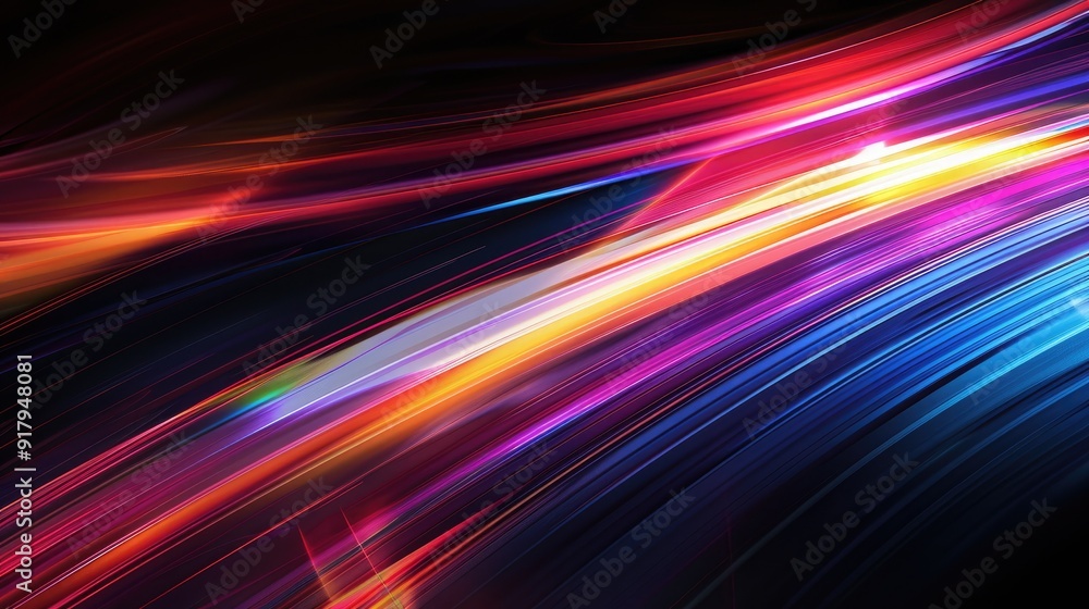 beautiful light speed line background on black background abstract design