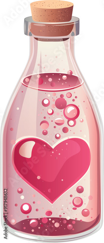 A bottle of carbonated love cocktail