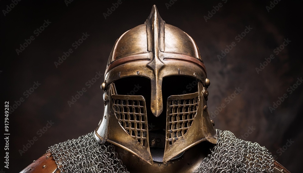 A Roman gladiator helmet with net and thorns, forged from iron, with signs of use A Roman gladiator helmet with net and thorns, forged from iron, with signs of use