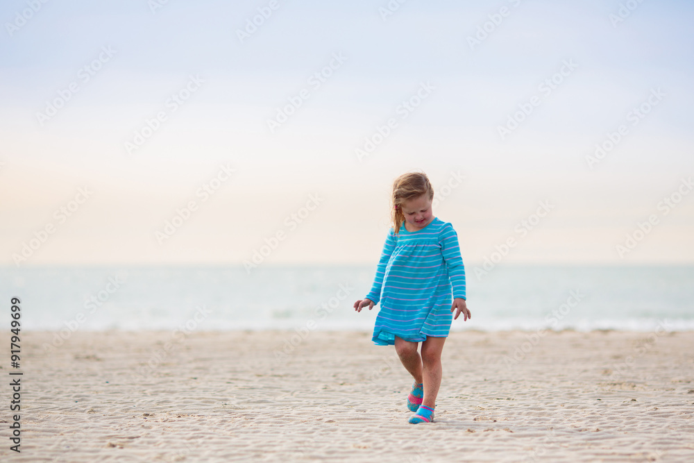 Kids playing on beach. Children play at sea. Kids playing on beach. Children play at sea.