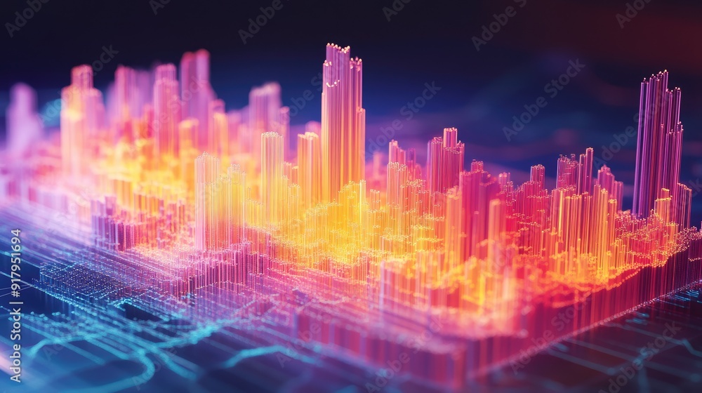 3D heat map with elevated regions - 1000 F 917951694 NfB54o0zhras7OG3IBU5VDK769LawDgD 