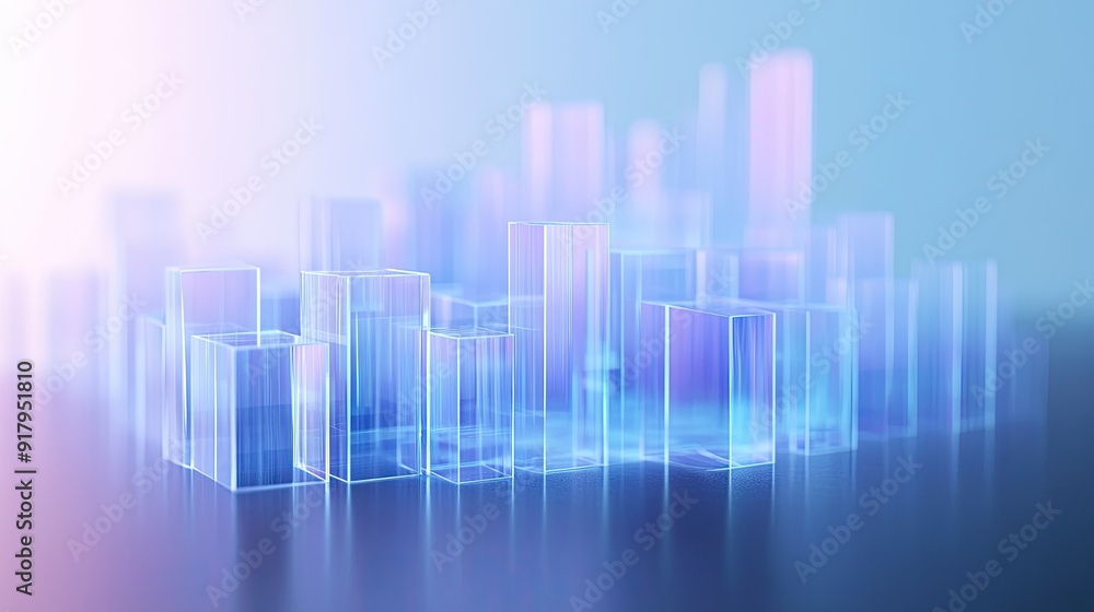 3D histogram with transparent bars, showing frequency distribution of data. 3D histogram with transparent bars, showing frequency distribution of data.