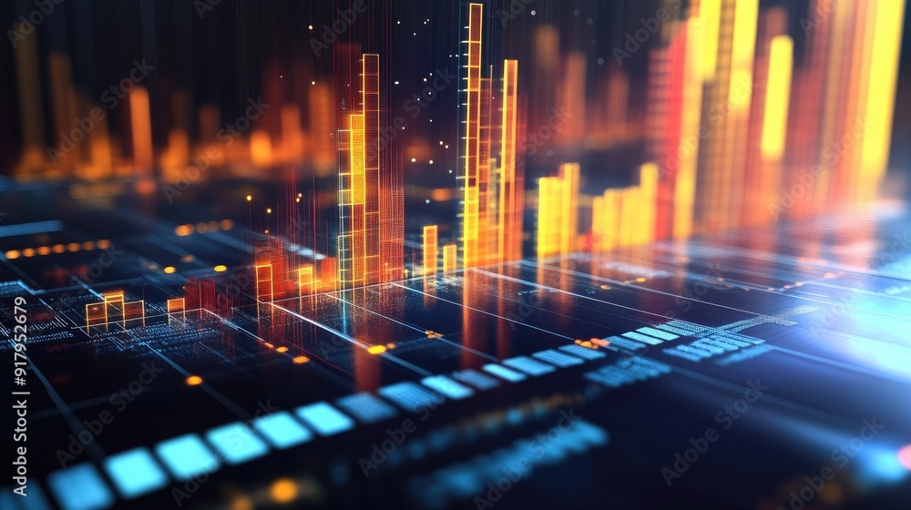 3D waterfall chart showing the impact of various factors on net profit. 3D waterfall chart showing the impact of various factors on net profit.
