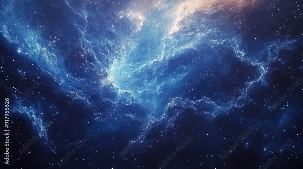 Abstract cosmic background with swirling galaxies and stars. Abstract cosmic background with swirling galaxies and stars.