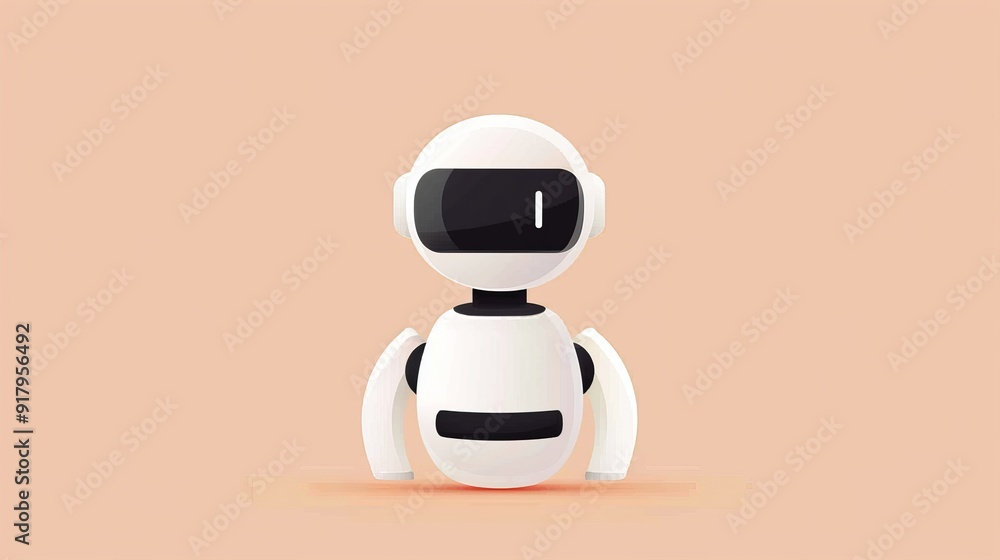 A plain robot with simple arms and legs, clean and minimalist, 2D vector illustration, basic shapes A plain robot with simple arms and legs, clean and minimalist, 2D vector illustration, basic shapes
