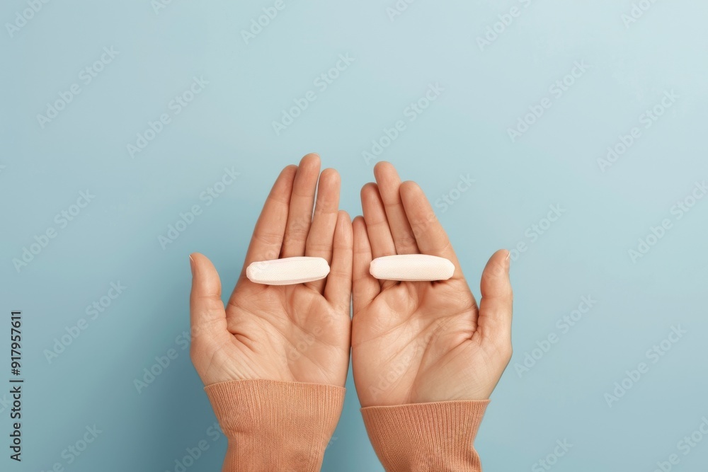 Close-up of wet female hands in rain. Beautiful simple AI generated image in 4K, unique.