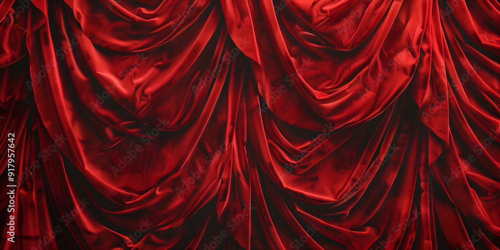 Elegant Red Curtain: Perfect for Backgrounds and Texture Elegant Red Curtain: Perfect for Backgrounds and Texture