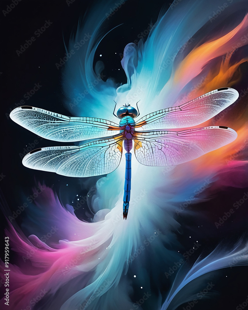 dragonfly on the flower dragonfly on the flower