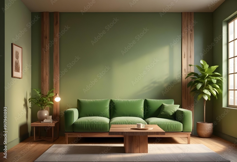 Photo modern style interior room 3d illustration Photo modern style interior room 3d illustration