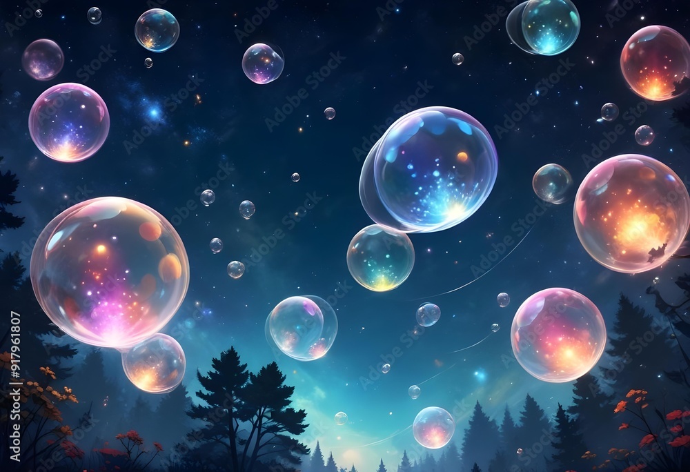 bubbles in the night