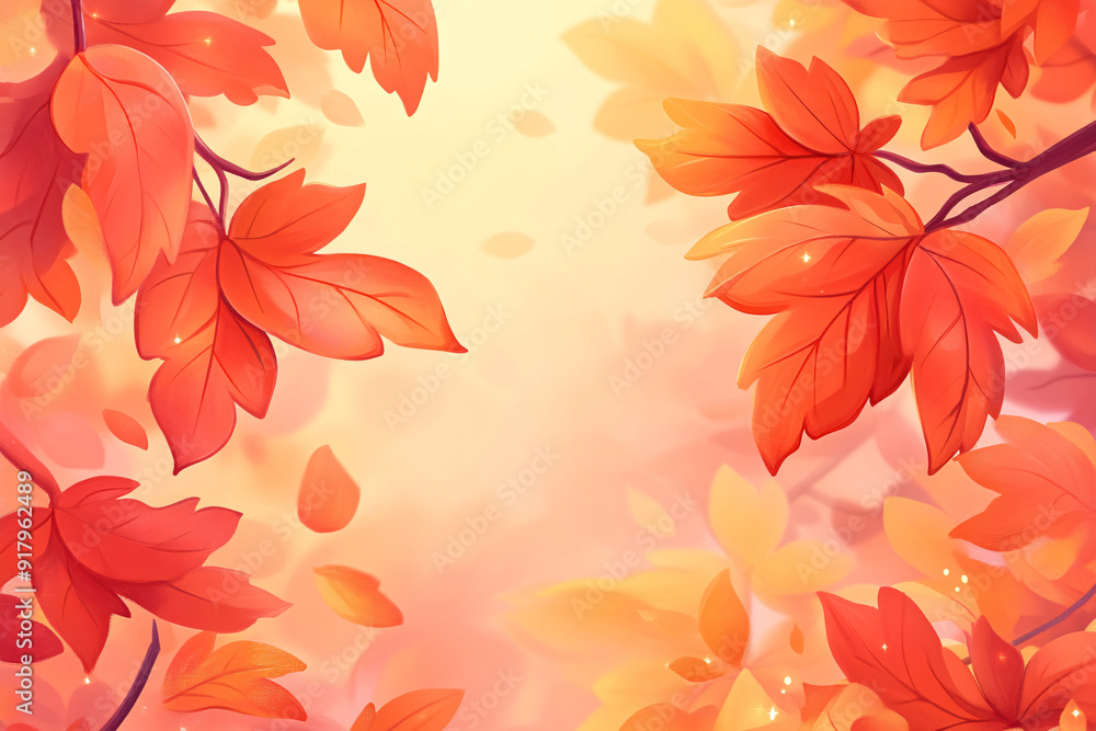 Beginning of Autumn solar term autumn appreciation ginkgo leaves autumn leaves Double Ninth Festival poster illustration Beginning of Autumn solar term autumn appreciation ginkgo leaves autumn leaves Double Ninth Festival poster illustration