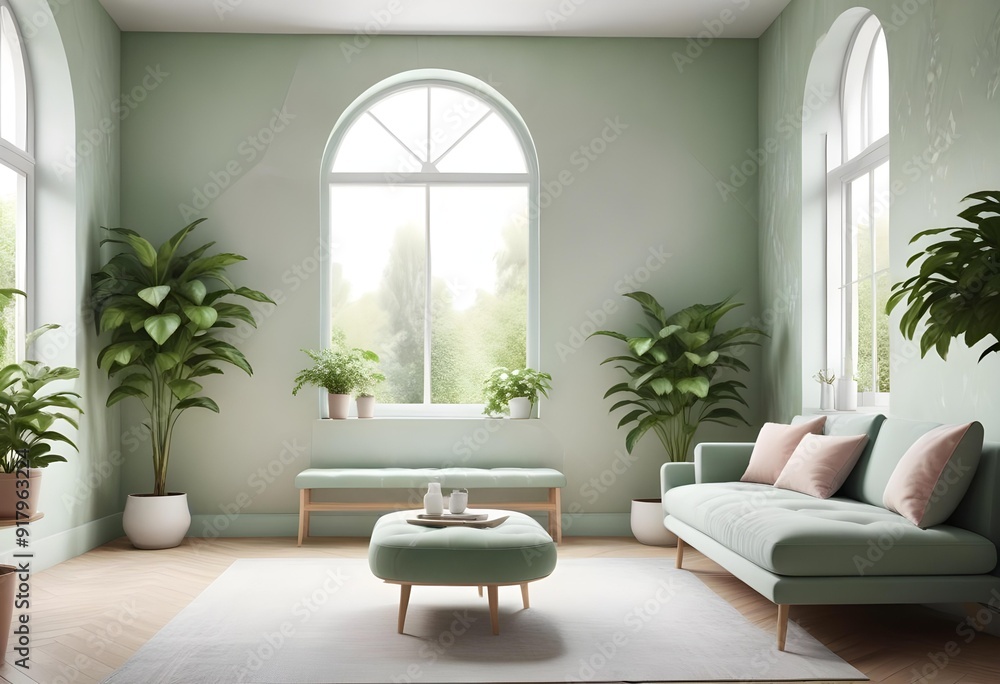 Photo modern style interior room 3d illustration Photo modern style interior room 3d illustration