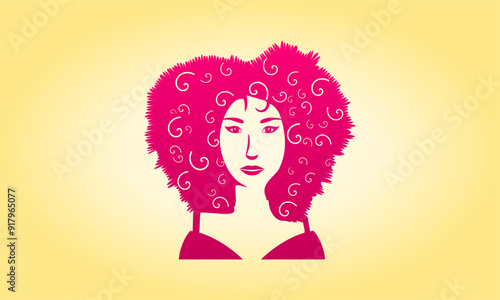 girl, beauty, face, woman, logo, design, female, icon, hair, illustration, fashion,