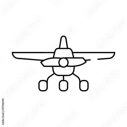 aircraft plane line icon vector. aircraft plane sign. isolated contour symbol black illustration