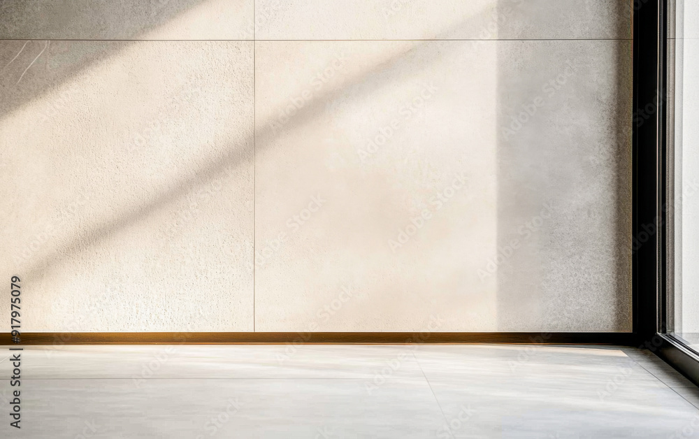 Raw concrete surface in warm tones with natural lighting and shadow interplay. Luxury interiors details. Raw concrete surface in warm tones with natural lighting and shadow interplay. Luxury interiors details.
