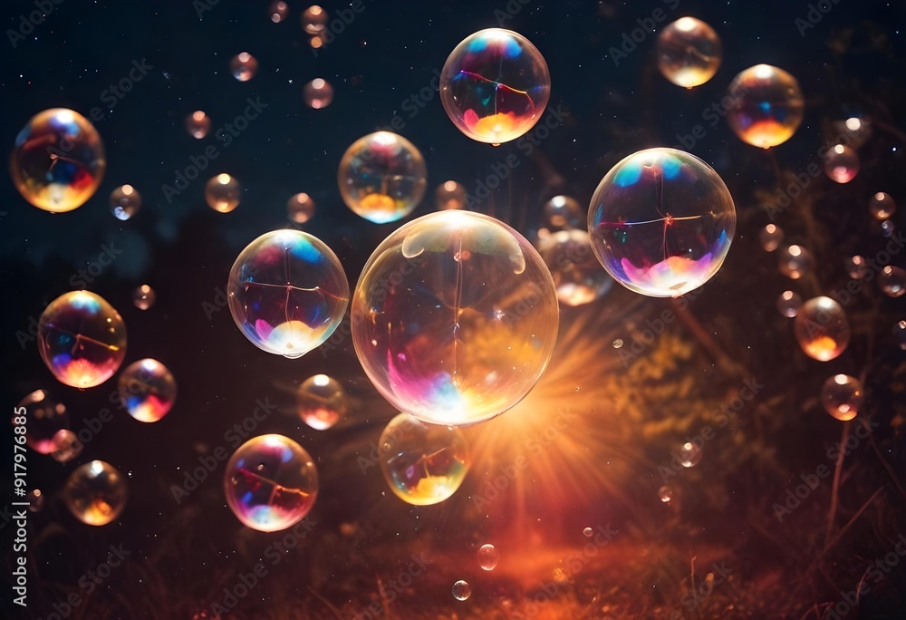 Bubbles floating on a black background with the words bubbles on the bottom Bubbles floating on a black background with the words bubbles on the bottom