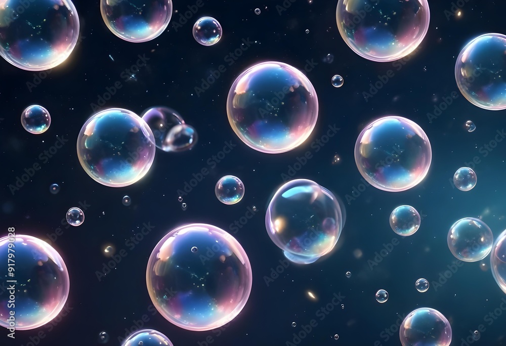 Bubbles floating on a black background with the words bubbles on the bottom Bubbles floating on a black background with the words bubbles on the bottom