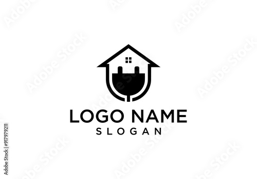 House plug logo vector design