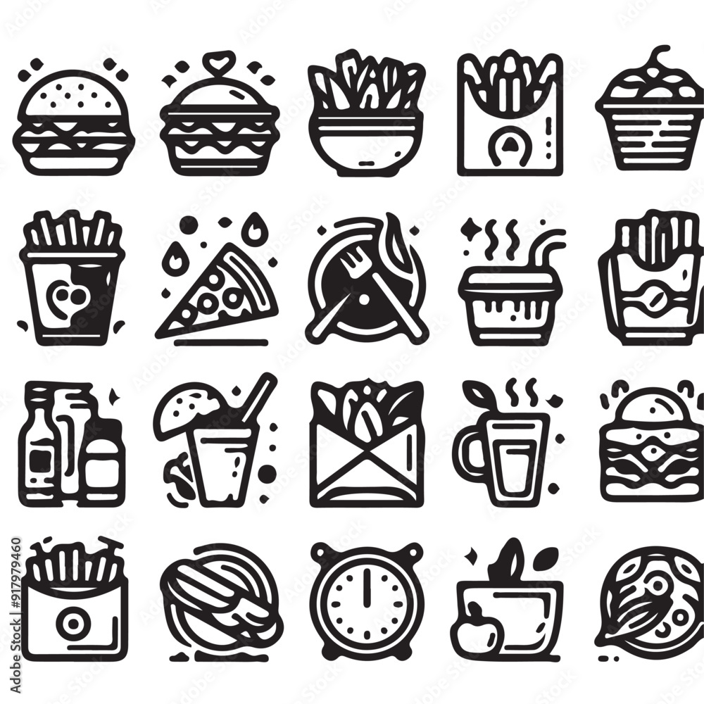 Meal Editable Icons set. Vector illustration in modern thin line style of food related icons: dish, lunch, fast food, and more. Pictograms and infographics for mobile apps Meal Editable Icons set. Vector illustration in modern thin line style of food related icons: dish, lunch, fast food, and more. Pictograms and infographics for mobile apps