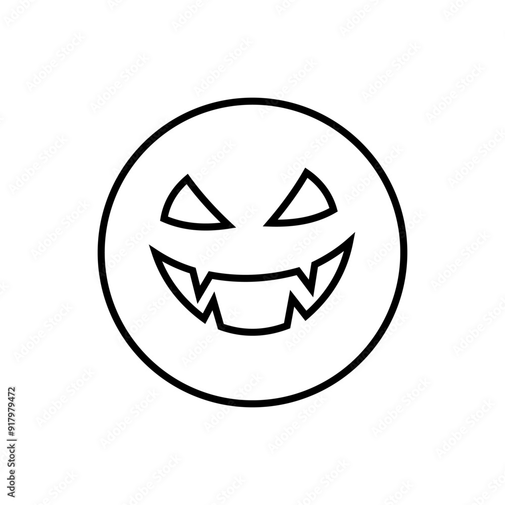 Halloween face icon vector. Scary face illustration sign. Funny Face symbol. Pumpkin face logo. Halloween face icon vector. Scary face illustration sign. Funny Face symbol. Pumpkin face logo.