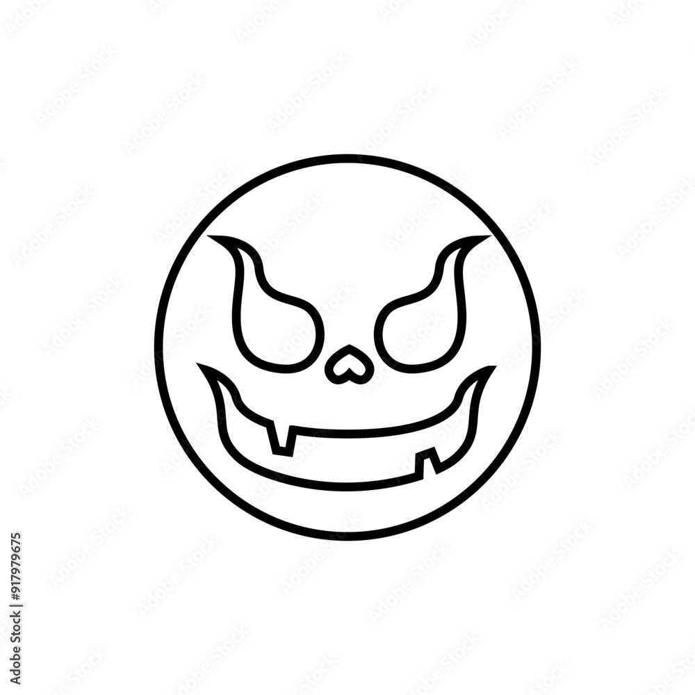 Halloween face icon vector. Scary face illustration sign. Funny Face symbol. Pumpkin face logo. Halloween face icon vector. Scary face illustration sign. Funny Face symbol. Pumpkin face logo.