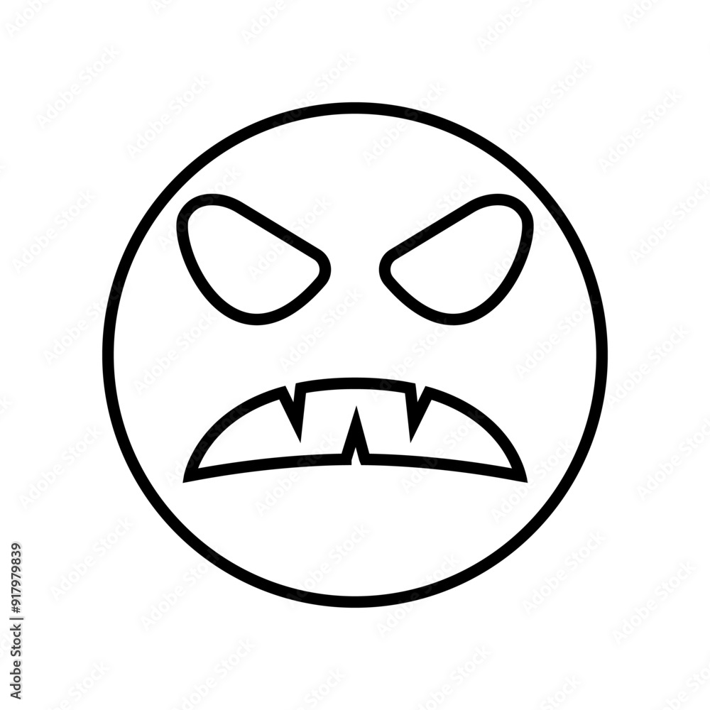 Halloween face icon vector. Scary face illustration sign. Funny Face symbol. Pumpkin face logo.