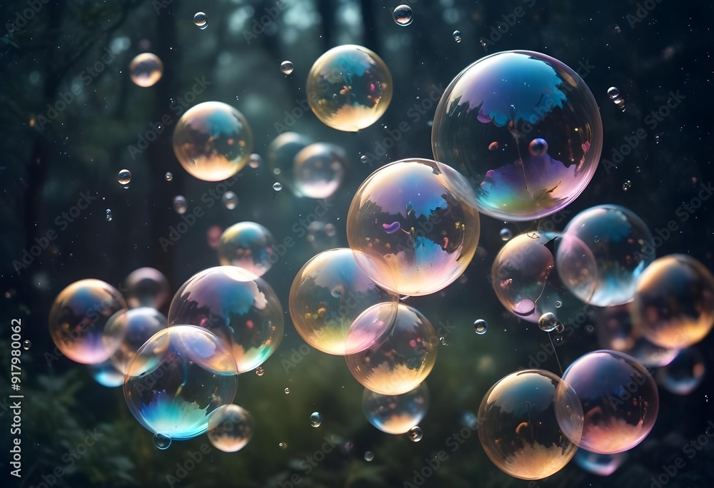 Bubbles floating on a black background with the words bubbles on the bottom Bubbles floating on a black background with the words bubbles on the bottom