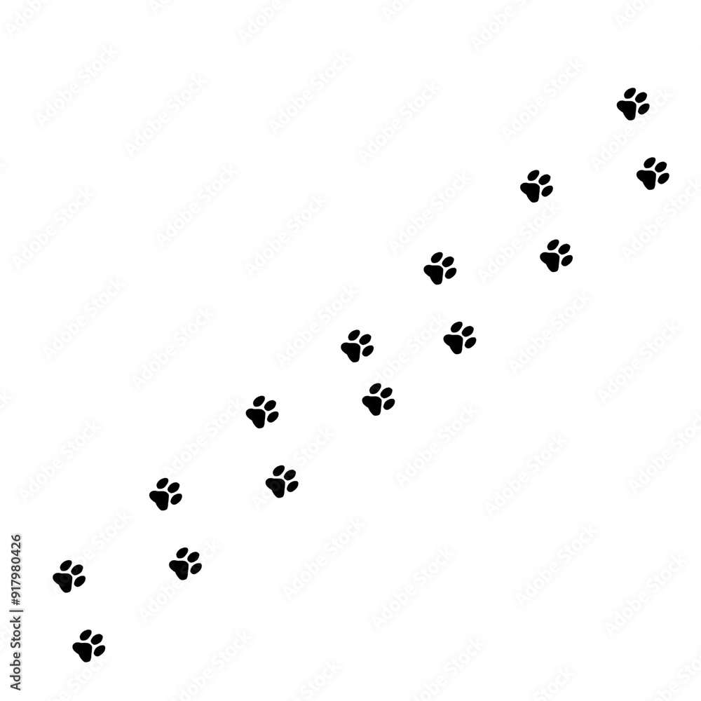 Cat paw on transparent background. Cat paw on transparent background.