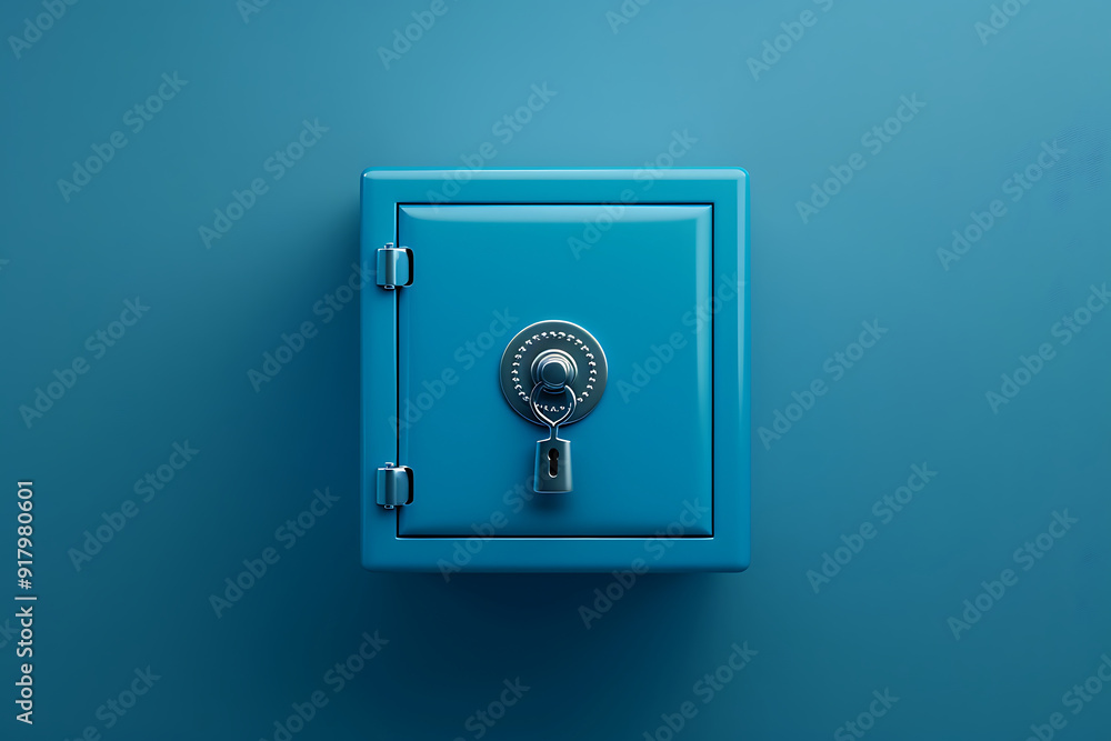Security metal safe with empty space inside . 3D illustration. Vintage style. Security metal safe with empty space inside . 3D illustration. Vintage style.