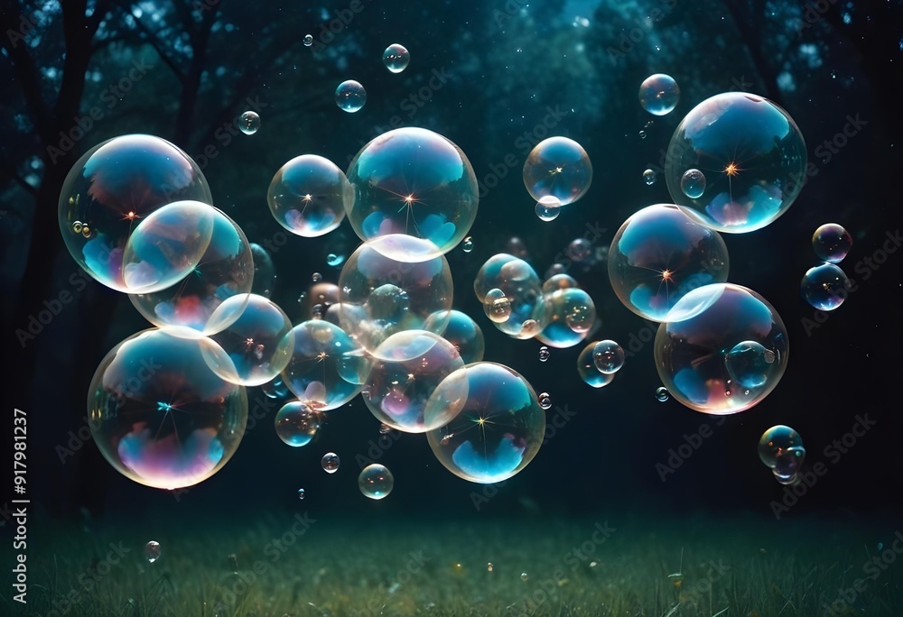 Bubbles floating on a black background with the words bubbles on the bottom Bubbles floating on a black background with the words bubbles on the bottom