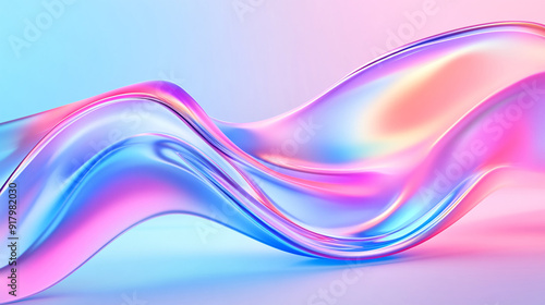 Dynamic fluid color gradient background, abstract KV main visual business PPT background