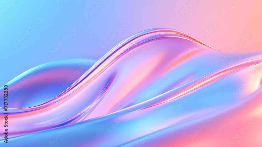 Naklejka premium Dynamic fluid color gradient background, abstract KV main visual business PPT background