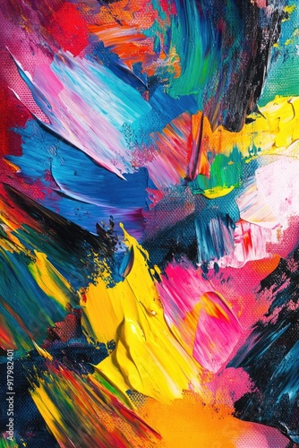 Colorful Painting Close-Up