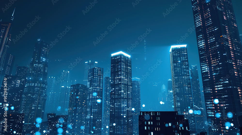 Skyscrapers in the night Skyscrapers in the night