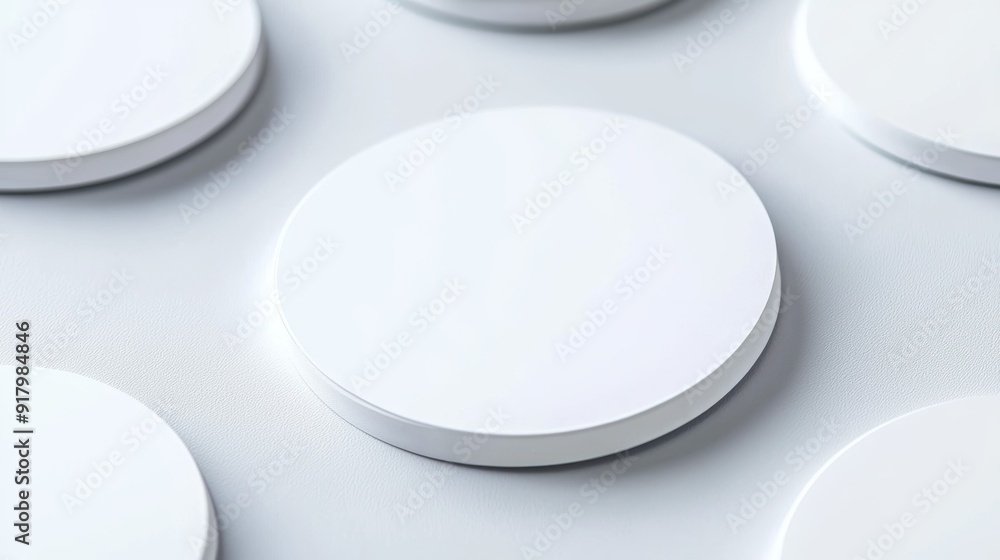 white round magnets on a white surface white round magnets on a white surface