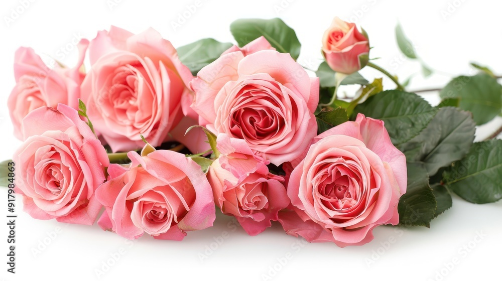 Pink Roses isolated on white background lovely Pink Roses isolated on white background lovely