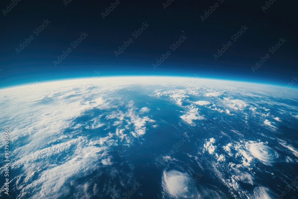 Fototapeta premium Earth viewed from space station