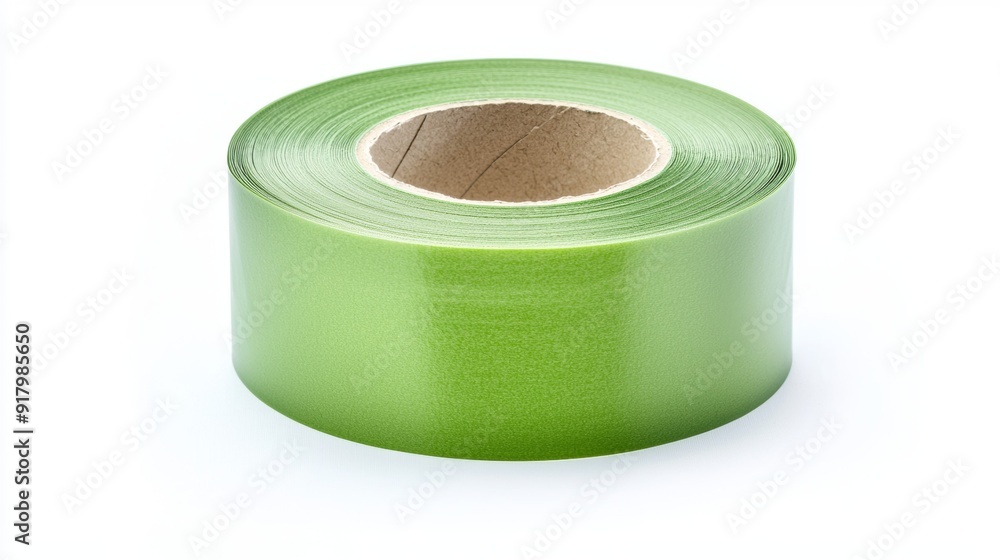 a roll of green colored tape a roll of green colored tape