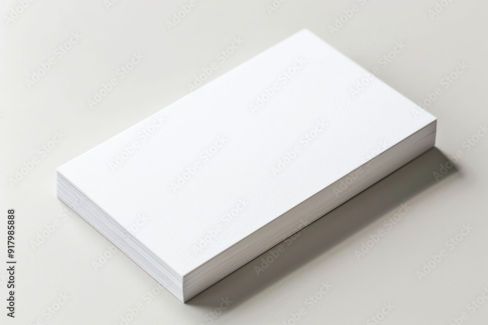 white blank business card on white background isometric view white blank business card on white background isometric view