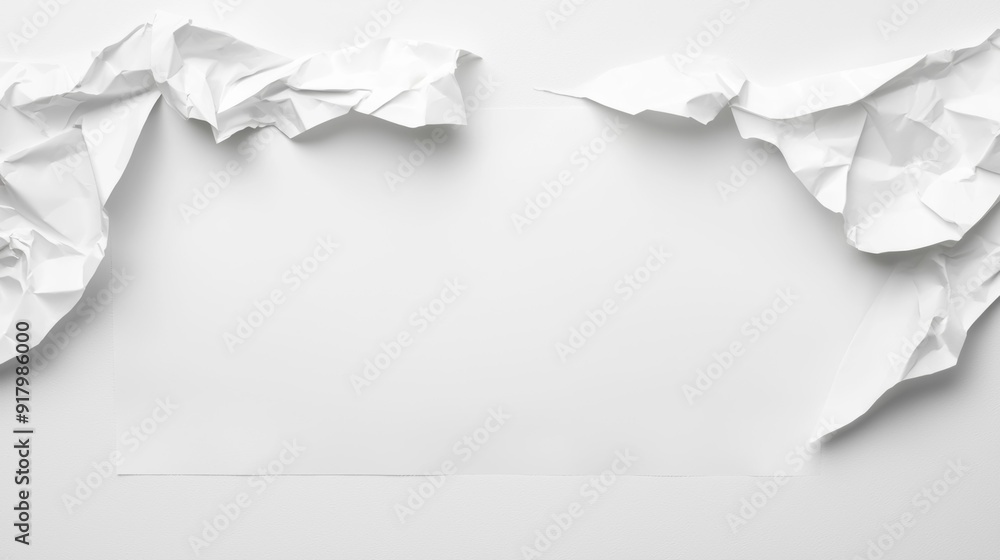 white crumpled paper on white background white crumpled paper on white background